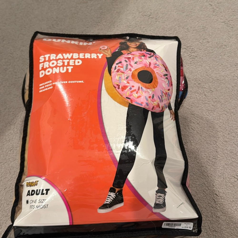 Adult Dunkin Donut costume